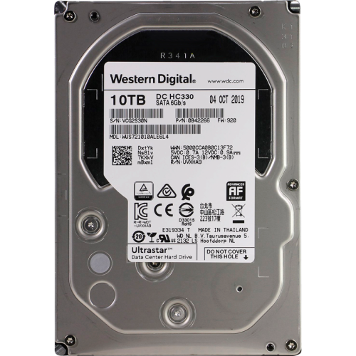 Серверный HDD WD SATA Server 10Tb Ultrastar DC HC330 7200 6Gb/s 256MB [WUS721010ALE6L4]