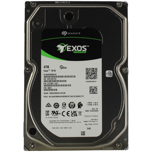 Жесткий диск/ RECERTIFIED HDD Seagate SAS 4TB Exos 7E10 7200 rpm 256Mb 1 year warranty RECERTIFIED Жесткий диск/ RECERTIFIED HDD Seagate SAS 4TB Exos 7E10 7200 rpm 256Mb 1 year warranty RECERTIFIED