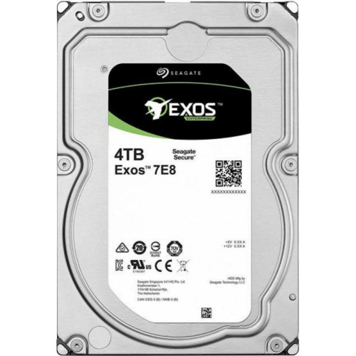 Жесткий диск/ HDD Seagate Exos 7E8  SATA 4Tb 7200 6Gb/s 256Mb  (clean pulled) 1 year warranty