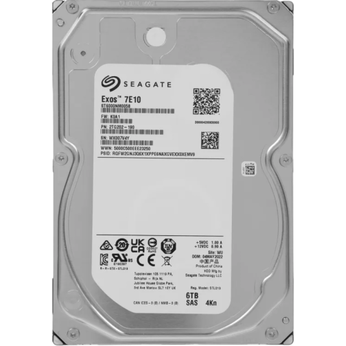 Жесткий диск Seagate SAS 6TB ST6000NM005B Server Exos 7E10 4KN (7200rpm) 256Mb 3.5