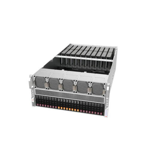 Сервер в сборе/ Supermicro GPU SuperServer AS-5126GS-TNRT2 5U (2x AMD EPYC 9015, 4x 32GB DDR5-6400, 1x 960GB NVMe U.2, 2x A400, 2x 10GbE, 6x2700W, IPMI)