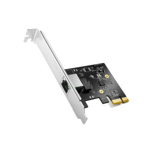 Адаптер PCI-E/ 2.5Gbps PCI Express Adapter, Realtek Chipset, 2.5G/1000M/100M/10M Auto Adaptive,  IEEE802.3ad,  IEEE802.3az, IEEE802.1Q, IEEE802.1p, IEEE 802.3x Flow Control, IEEE802.3z, IEEE802.2,Jumbo Frame, Compatiable with Windows, Windows Server 2003,