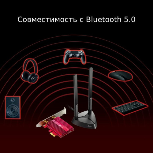 Сетевой адаптер Wi-Fi + Bluetooth TP-Link Archer TX3000E AX3000 PCI Express (ант.внеш.съем) 2ант.