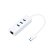 USB концентратор/ USB 3.0 to Gigabit Ethernet Network Adapter with 3-Port USB 3.0 Hub, 1 USB 3.0 connector, 1 Gigabit Ethernet port, 3 USB 3.0 ports,, foldable & portable design, plug & play