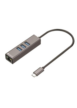 Адаптер/ Сетевой адаптер USB-C, 3xUSB 3.0, 1x1000Base-T