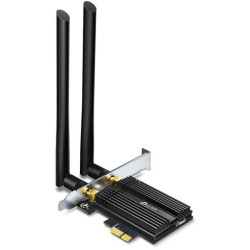 Сетевой адаптер/ 11AX 3000Mbps dual-band PCI-E adapter, 2402Mbps at 5G and 574Mbps at 2.4G, support Bluetooth 5.0, WPA2 encryption, two external Antennas.
