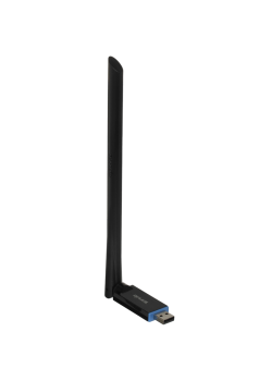 Адаптер Wi-Fi/ Tenda U10 Двухдиапазонный Wi-Fi адаптер, 2,4/5 ГГц, до 633 Мбит/с, передатчик 20 dBm, подключение USB, 1х6dBi внешняя антенна