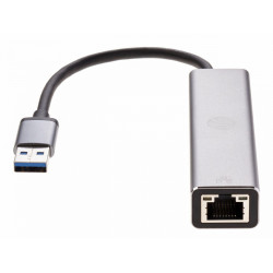 Переходник/ Переходник USB 3.0 -->RJ-45 1000Mbps+3 USB3.0, Aluminum Shell, 0.2м VCOM <DH312A>