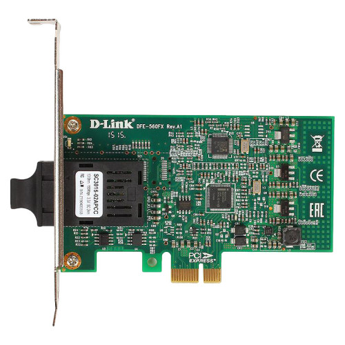 Адаптер/ DFE-560FX/B PCI-Express Network Adapter, 1x100Base-FX SFP Адаптер/ DFE-560FX/B PCI-Express Network Adapter, 1x100Base-FX SFP