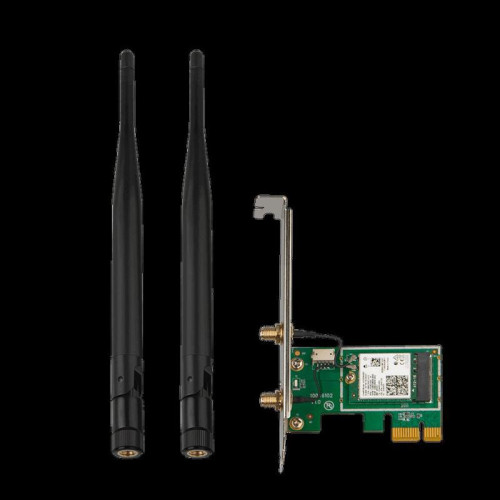 Адаптер беспроводной связи (Wi-Fi) Tenda E30 Сетевой PCIe адаптер AX3000 Wi-Fi 6 2,4/5 ГГц, до 2,98 Гбит/с, 2x5dBi внешние антенны