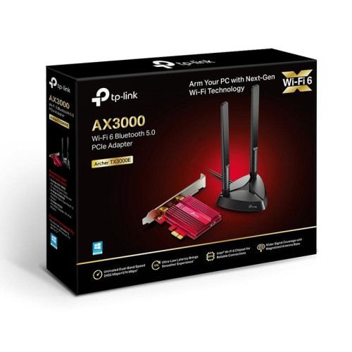 Сетевой адаптер Wi-Fi + Bluetooth TP-Link Archer TX3000E AX3000 PCI Express (ант.внеш.съем) 2ант.