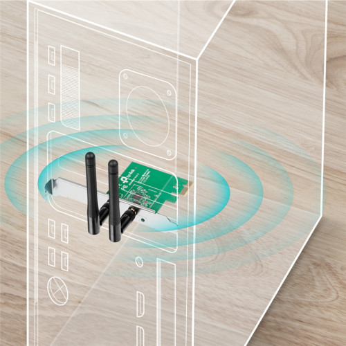 Адаптер Wi-Fi/ 300Mbps Wireless N PCI Express Adapter, Atheros, 2T2R, 2.4GHz, 802.11n/g/b, 2 detachable antennas