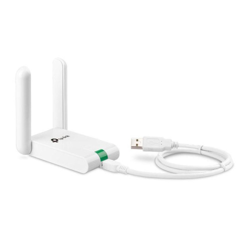 Сетевой адаптер TP-LINK TL-WN822N N300 Wi-Fi USB-адаптер высокого усиления, чипсет Realtek, 2T2R, до 300 Мбит/с на 2,4 ГГц, 802.11b/g/n, кнопка WPS, интерфейс USB 2.0, стильный корпус, 2 фиксированные антенны, 1 удлинительный кабель USB, (050542)