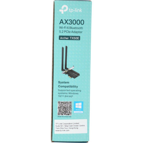 Сетевой адаптер/ 11AX 3000Mbps dual-band PCI-E adapter, 2402Mbps at 5G and 574Mbps at 2.4G, support Bluetooth 5.0, WPA2 encryption, two external Antennas. Сетевой адаптер/ 11AX 3000Mbps dual-band PCI-E adapter, 2402Mbps at 5G and 574Mbps at 2.4G, support Bluetooth 5.0, WPA2 encryption, two external Antennas.