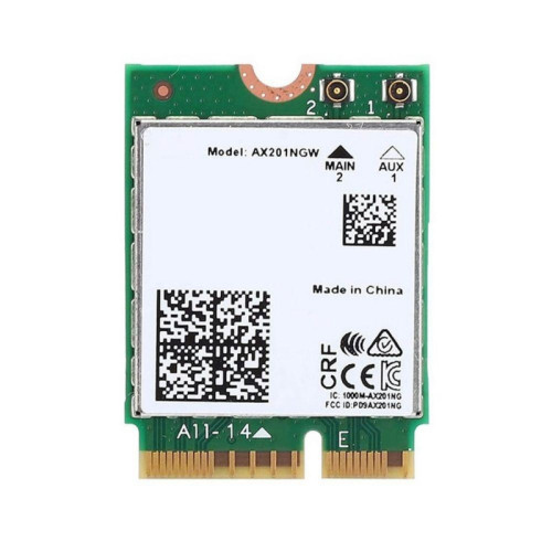 Адаптер беспроводной связи (Wi-Fi) Intel Адаптер Intel® Wi-Fi серии 6 AX201 (AX201.NGW) 2230, 2x2 AX+BT, No vPro®,999TD0 (M.2: CNVio2)
