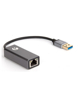 Кабель-переходник/ Кабель-переходник USB 3.0 (Am) --> LAN RJ-45 Ethernet 1000 Mbps, Aluminum Shell, VCOM <DU312M>