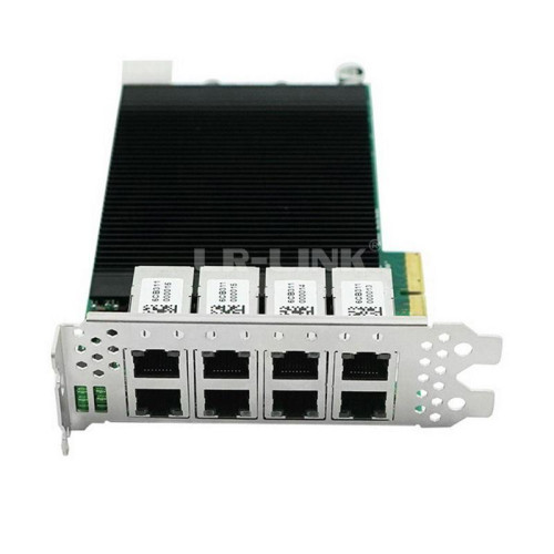 Сетевой адаптер Lr-Link LRES2008PT PCIe 2.1 x4, Intel i350, 8*RJ45 1G NIC Card, Dual Slot (302359)