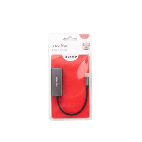 Кабель-переходник/ Кабель-переходник USB 3.1 Type-C -->RJ-45 1000Mbps Ethernet, Aluminum Shell, 0.15м Telecom <TU320M> Кабель-переходник/ Кабель-переходник USB 3.1 Type-C -->RJ-45 1000Mbps Ethernet, Aluminum Shell, 0.15м Telecom <TU320M>