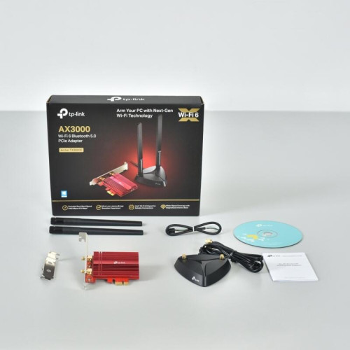 Сетевой адаптер Wi-Fi + Bluetooth TP-Link Archer TX3000E AX3000 PCI Express (ант.внеш.съем) 2ант.