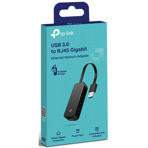 Сетевой адаптер/ USB 3.0 to Gigabit Ethernet Network Adapter, 1 USB 3.0 Connector, 1 Gigabit Ethernet Port, Support Mac OS X(10.9 and later), Windows(7/8/8.1/10), Linux OS, Nintendo Switch, Plug and Play in Windows 10/8.1, Linux OS, Nintendo Switch