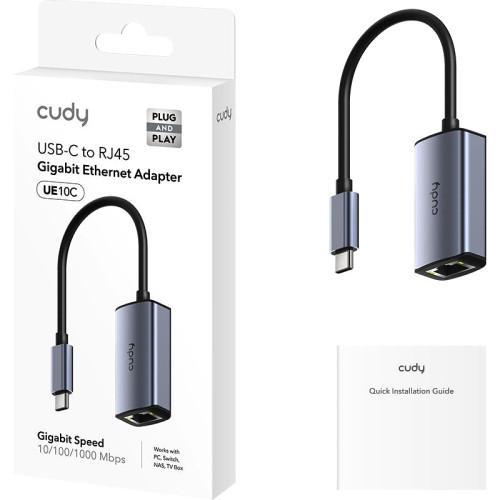 Сетевой адаптер Gigabit Ethernet Cudy UE10C USB Type-C