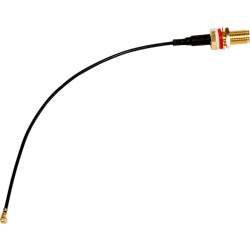 Кабель MikroTik ACSMAUFL solid Cu 0.13м черный outdoor U.fl (m)-SMA (f)