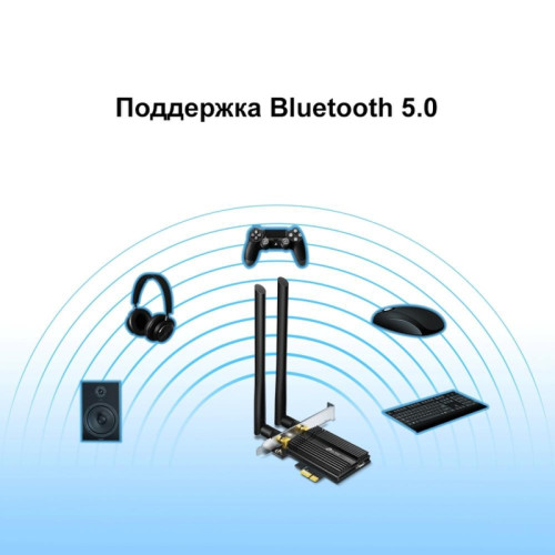 Сетевой адаптер/ 11AX 3000Mbps dual-band PCI-E adapter, 2402Mbps at 5G and 574Mbps at 2.4G, support Bluetooth 5.0, WPA2 encryption, two external Antennas. Сетевой адаптер/ 11AX 3000Mbps dual-band PCI-E adapter, 2402Mbps at 5G and 574Mbps at 2.4G, support Bluetooth 5.0, WPA2 encryption, two external Antennas.