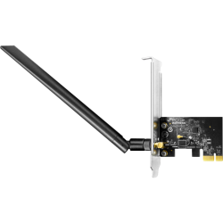 Адаптер Wi-Fi/ AC650 Dual Band Wi-Fi PCIe Adapter, 433Mbps at 5GHz + 200Mbps at 2.4GHz,1  5dBi Antenna, Windows 10/11, Dual Brackets, Windows 10/11;