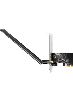 Адаптер Wi-Fi/ AC650 Dual Band Wi-Fi PCIe Adapter, 433Mbps at 5GHz + 200Mbps at 2.4GHz,1  5dBi Antenna, Windows 10/11, Dual Brackets, Windows 10/11;