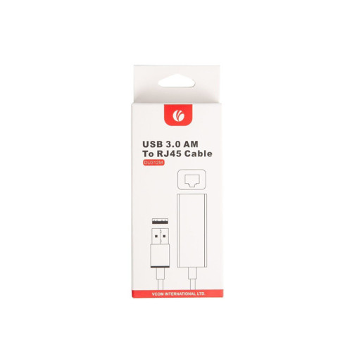Кабель-переходник/ Кабель-переходник USB 3.0 (Am) --> LAN RJ-45 Ethernet 1000 Mbps, Aluminum Shell, VCOM <DU312M> Кабель-переходник/ Кабель-переходник USB 3.0 (Am) --> LAN RJ-45 Ethernet 1000 Mbps, Aluminum Shell, VCOM <DU312M>