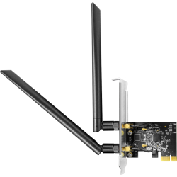 Адаптер Wi-Fi/ AC1300 Dual Band Wi-Fi PCIe Adapter, 867Mbps at 5GHz + 400Mbps at 2.4GHz,2 5dBi  Antennas,  Dual Brackets, Windows 10/8.1/8/7