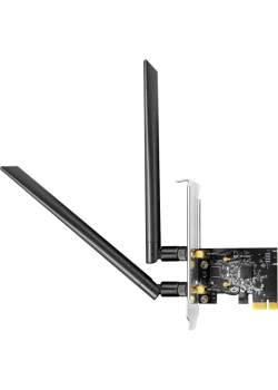 Адаптер Wi-Fi/ AC1300 Dual Band Wi-Fi PCIe Adapter, 867Mbps at 5GHz + 400Mbps at 2.4GHz,2 5dBi  Antennas,  Dual Brackets, Windows 10/8.1/8/7