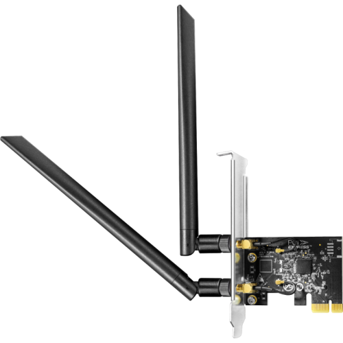 Адаптер Wi-Fi/ AC1300 Dual Band Wi-Fi PCIe Adapter, 867Mbps at 5GHz + 400Mbps at 2.4GHz,2 5dBi  Antennas,  Dual Brackets, Windows 10/8.1/8/7