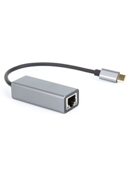 Кабель-переходник/ Кабель-переходник USB 3.1 Type-C -->RJ-45 1000Mbps Ethernet, Aluminum Shell, 0.15м VCOM <DU320M>