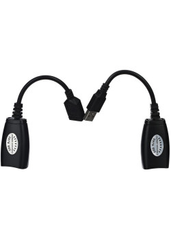 Адаптер-удлинитель/ Адаптер-удлинитель USB-AMAF/RJ45, по витой паре до 45m , VCOM <CU824>