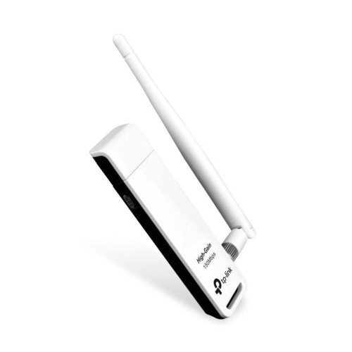 Сетевой адаптер TP-LINK TL-WN722N N150 Wi-Fi USB-адаптер высокого усиления, чипсет Qualcomm, 1T1R, до 150 Мбит/с на 2,4 ГГц, 802.11b/g/n, кнопка WPS, интерфейс USB 2.0, 1 съёмная антенна {40} (050467)
