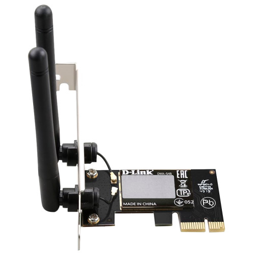 Сетевой адаптер/ DWA-548/10,DWA-548/10/C N300 Wi-Fi PCI Express Adapter, 2x2dBi detachable antennas, 10pcs/pack