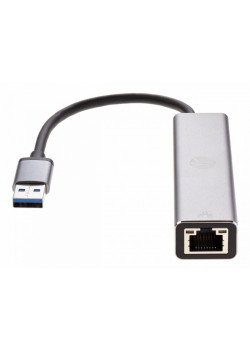 Переходник/ Переходник USB 3.0 -->RJ-45 1000Mbps+3 USB3.0, Aluminum Shell, 0.2м VCOM <DH312A>