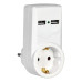 Адаптер-переходник IEK Т-01/01 (1 розетка) белый (блистер) Адаптер-переходник IEK Т-01/01 (1 розетка) белый (блистер)