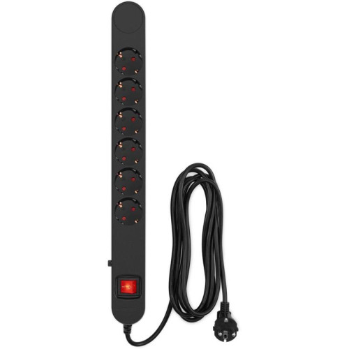 Сетевой фильтр Ippon NF-EU-3-10 3м (6 розеток) черный (коробка)