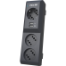 Сетевой фильтр/ Surge protector Pilot 3G 3xGP euro outlets, 10А/2.2кВа, 2xUSB, 5m, grafit