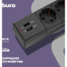 Сетевой фильтр Buro BU-SP1.8_USB_2A-B 1.8м (6 розеток) черный (коробка)