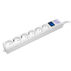 Фильтр-удлинитель Power Cube 5,0 м 6 розеток (белый) 16А/3,5кВт/ Surge protector Power Cube 5,0 m 6 outlets (white) 16A / 3,5kVt