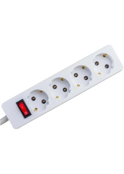 Сетевой фильтр PROconnect STANDARD 5м (4 розетки) белый (пакет ПЭ)