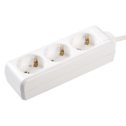 Сетевой удлинитель IEK У03К 5м (3 розетки) белый (пакет ПЭ)