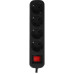 Сетевой удлинитель Defender G430 3м (4 розетки) черный (коробка)