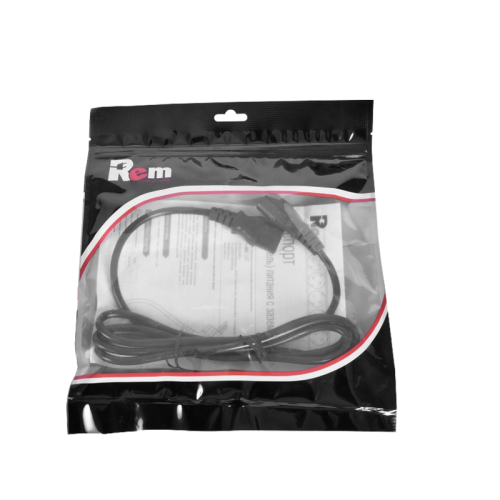 Шнур питания Rem R-10-Cord-C13-C14-3 C13-С14 проводник.:3x1мм2 3м 220В 10А (упак.:1шт) черный