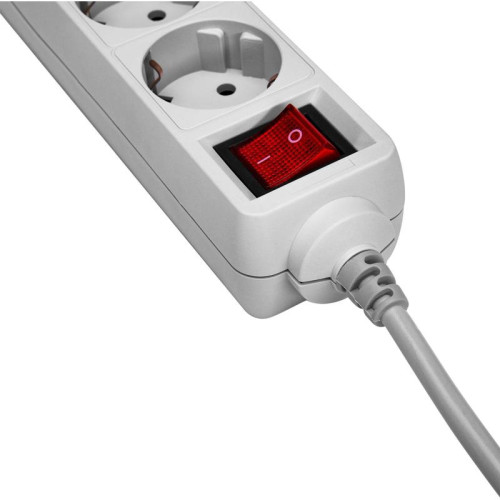 Сетевой фильтр PC Pet AP01006-E-G 1.8м (5 розеток) серый (пакет ПЭ)