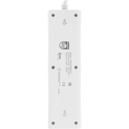Сетевой фильтр Philips CHP2135WA/51 2м (3 розетки) белый (коробка)