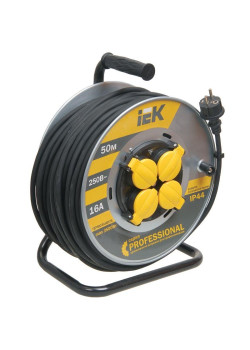 Катушка УК50 на мет с т/з 4 места 2P+PE/50м КГ 3х1,5мм2 IP44 